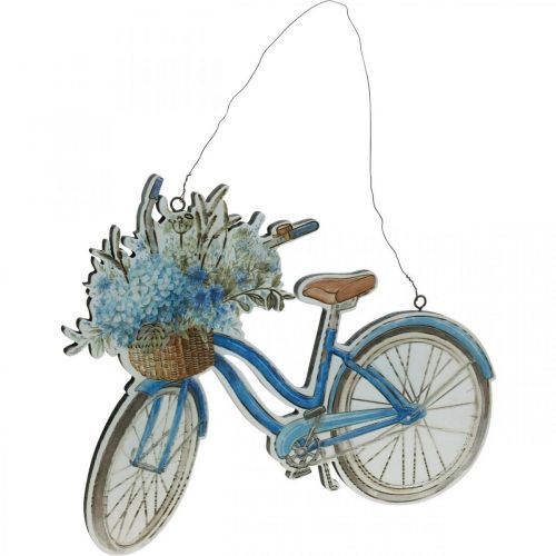 Artikel Deco skylt trä cykel sommar deco skylt för att hänga blå, vit 31 × 25cm