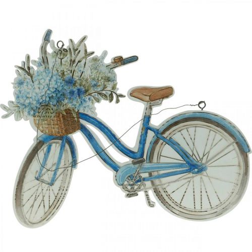 Floristik24 Deco skylt trä cykel sommar deco skylt för att hänga blå, vit 31 × 25cm