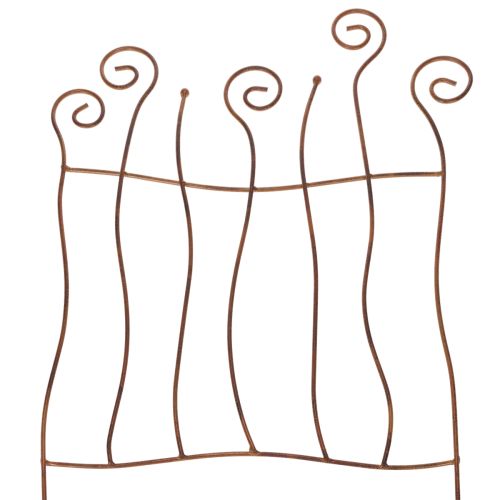 Spaljé, klätterhjälpmedel, böjd metall, konstnärlig trädgårdsdekoration, 72 cm