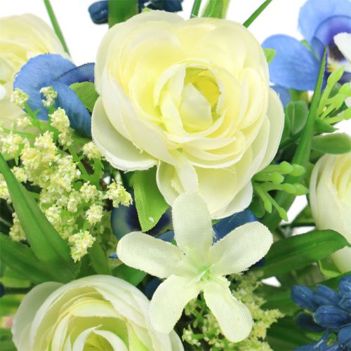 Floristik24 Ranunculus bukett med druvhyacinter vita 25cm