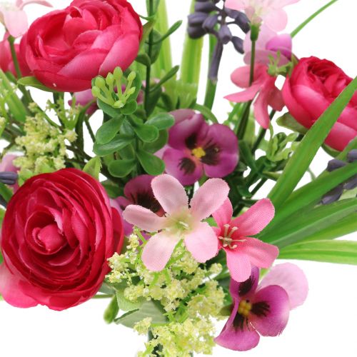 Floristik24 Ranunkelbukett med druvhyacinter Rosa 25cm