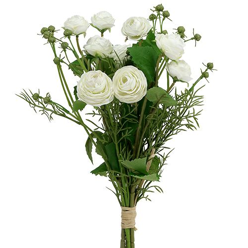 Floristik24 Ranunculus bukett vit 42cm