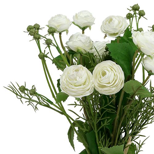 Floristik24 Ranunculus bukett vit 42cm