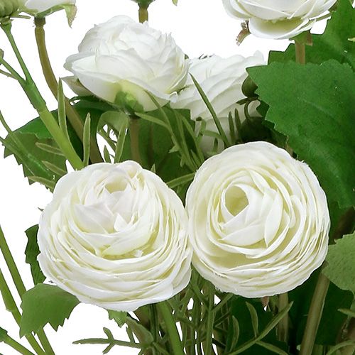 Floristik24 Ranunculus bukett vit 42cm