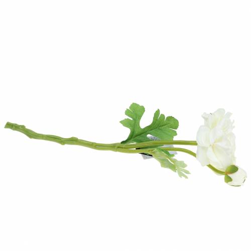 Floristik24 Konstgjord blomma ranunculus med blomma och knopp Vit H34cm