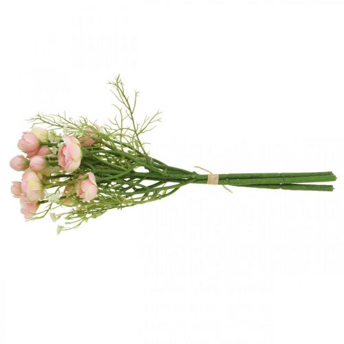 Floristik24 Konstgjord Ranunculus Bukett Blomsterdekoration Siden Blommor Rosa L37cm