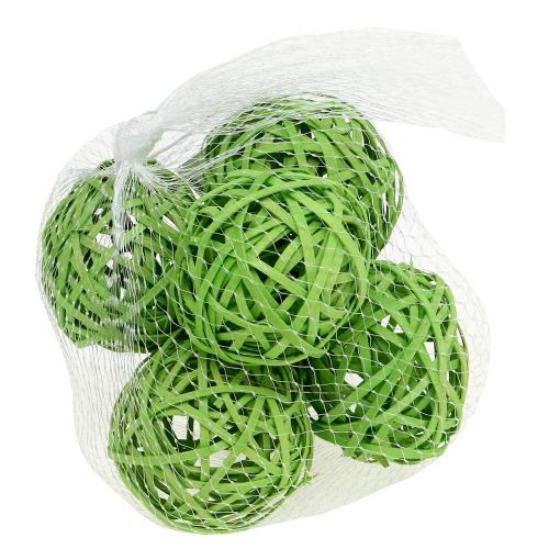 Floristik24 Rottingboll ljusgrön Ø6cm 6st