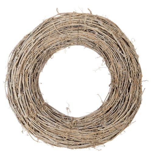 Dekorativ krans, rottinggrenar, vitkalkade, för kreativ design, 50 cm köpa | Floristik24.se