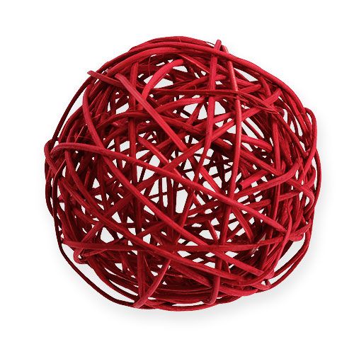 Floristik24 Rottingboll 10cm röd 10st