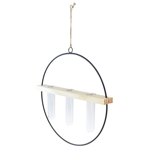 Floristik24 Provrör dekorativ vas dekorativ ring metall svart 29×4×29cm