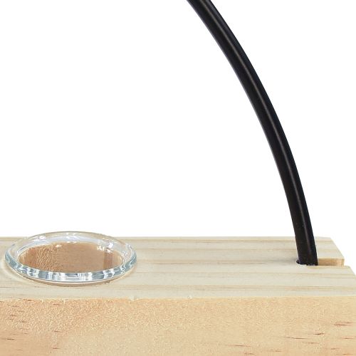 Artikel Provrör dekorativ vas dekorativ ring metall svart 29×4×29cm