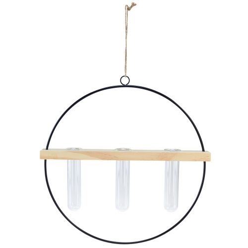 Floristik24 Provrör dekorativ vas dekorativ ring metall svart 29×4×29cm
