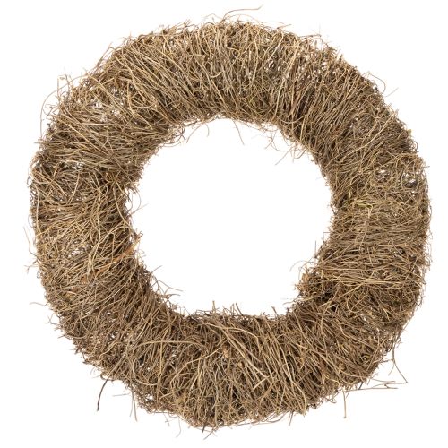 Krans av naturmaterial, naturlig dekorativ krans för gör-det-själv-projekt, 35 cm