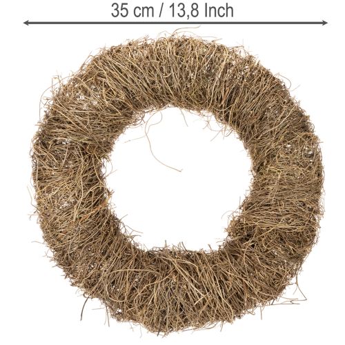Krans av naturmaterial, naturlig dekorativ krans för gör-det-själv-projekt, 35 cm | Floristik24.se