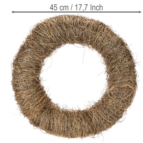 Vinrankrans, obehandlad, rund, naturlig krans för hantverk, 45 cm | Floristik24.se