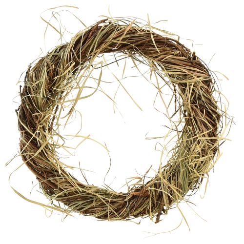 Artikel Vinkrans naturkrans med höbrungrön Ø25cm 3 st