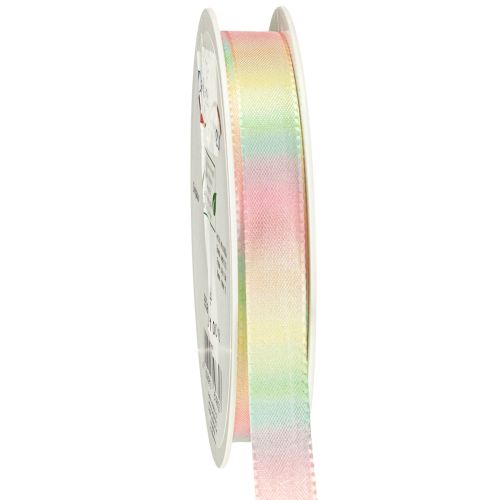 Regnbågsband pastellfärgat dekorativt band presentband 15mm 18m