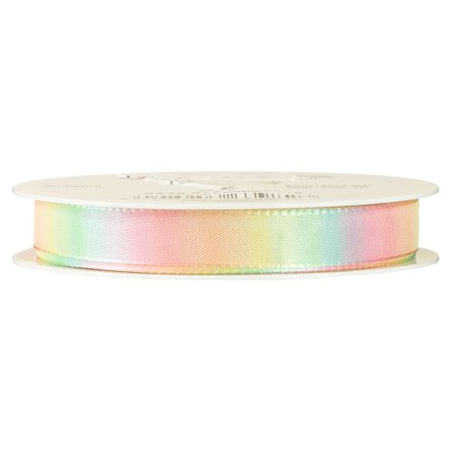 Artikel Regnbågsband pastellfärgat dekorativt band presentband 15mm 18m