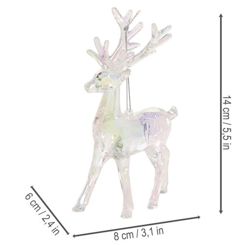 Renprydnader i akryl till julgran, 14 cm, 4 stycken | Floristik24.se
