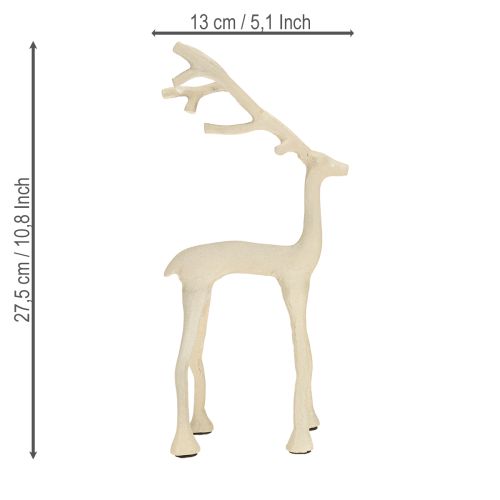 Artikel Rendekoration hjortfigur metall grå lera optik H27,5cm