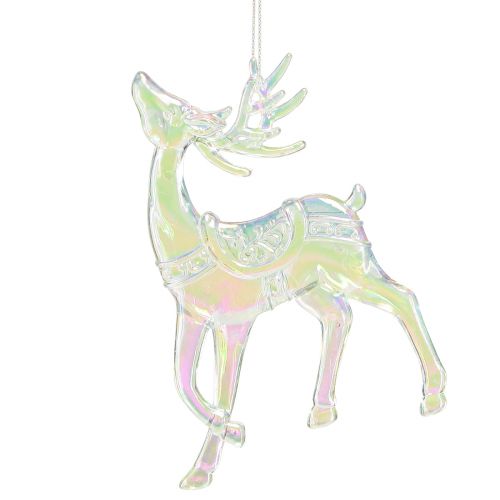Artikel Rendekoration Juldekorationer iriserande H12cm 3st