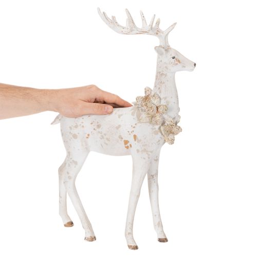 Dekorativ hjortfigur med kottedekoration för vinterdekoration, 49 cm | Floristik24.se