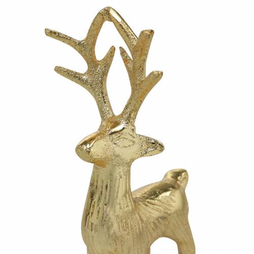 Floristik24 Dekorativ ren gyllene metall 12,5cm × 6,5cm 3st