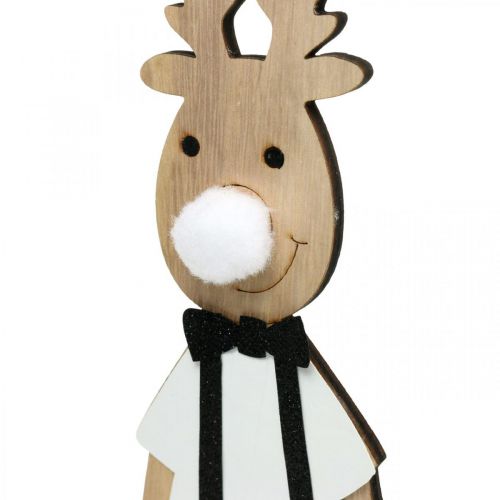 Artikel Ren trä dekoration figur jul att sätta 12×6,5cm H45cm 2st
