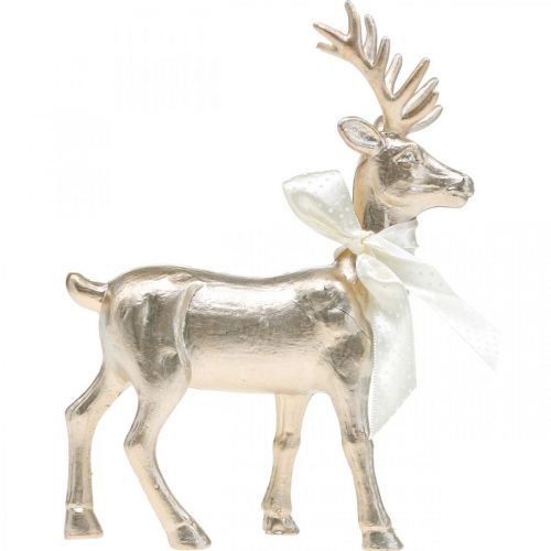 Floristik24 Deco rådjur stående champagne bordsdekoration jul 18,5cm 4st