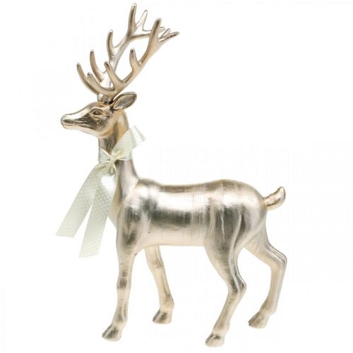 Floristik24 Dekorativ rådjur stående champagne dekorationsfigur Advent 36cm