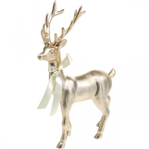 Floristik24 Dekorativ rådjur stående champagne dekorationsfigur Advent 36cm