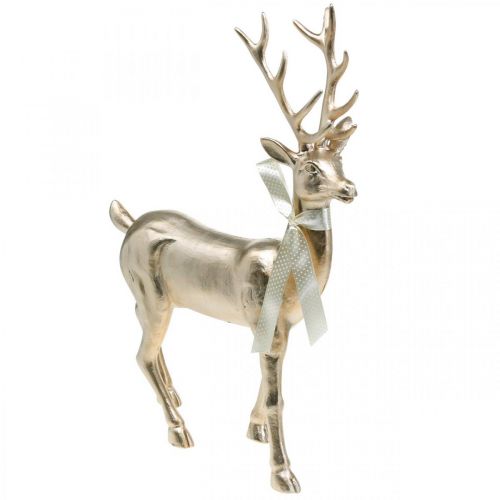 Floristik24 Dekorativ figur hjort champagne dekorativ hjort stor jul 47cm