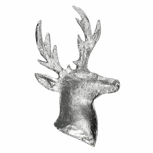 Floristik24 Dekorativ renbyst silvermetall 8cm × 4,8cm 8 st