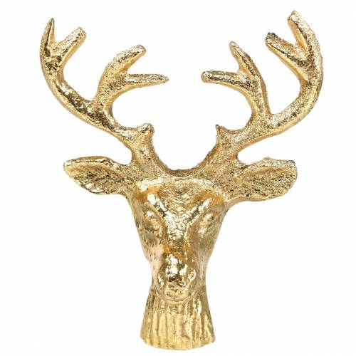 Floristik24 Juldekoration hjorthuvud metall gyllene 6,8cm 6st