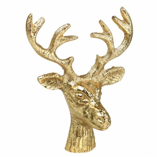 Floristik24 Juldekoration hjorthuvud metall gyllene 6,8cm 6st