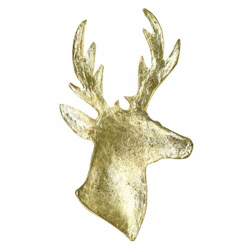 Floristik24 Dekorativ renbyst gyllene metall 8cm × 4,8cm 8 st