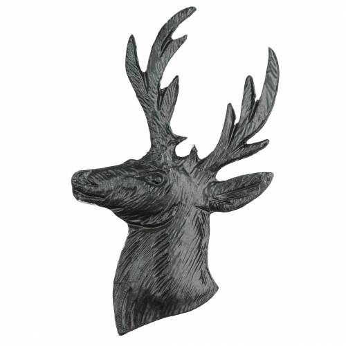 Artikel Dekorativ renbyst svart metall 8cm × 4,8cm 8st