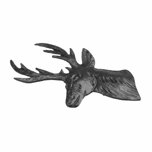 Artikel Dekorativ renbyst svart metall 8cm × 4,8cm 8st