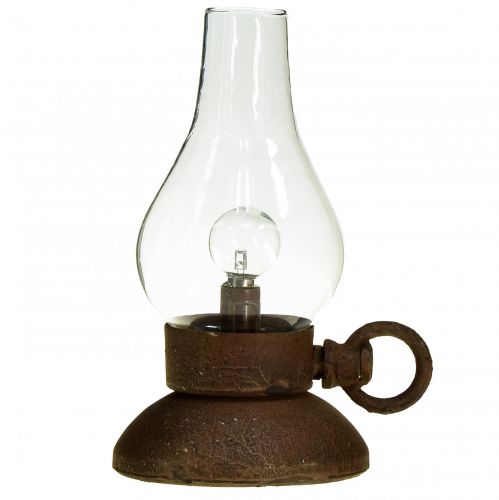 Floristik24 Retro lampa LED vintage rost bordslampa Ø10cm H18,5cm