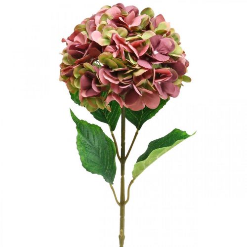Artikel Hortensia konstgjord rosa, bordeaux konstgjord blomma stor 80cm