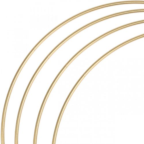 Floristik24 Metallring dekorring Scandi ring deco loop golden Ø30cm 4st