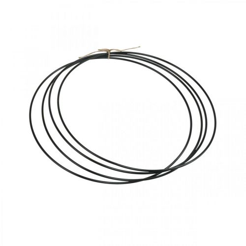 Floristik24 Metallring dekorring Scandi ring deco loop svart Ø25cm 4st