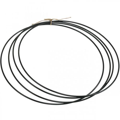 Floristik24 Metallring dekorativ ring Scandi ring dekorativ ögla svart Ø30cm 4 st