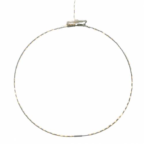 Floristik24 Ring med mikro-LED Ø38cm varmvit 125L vit För utsidan och insidan