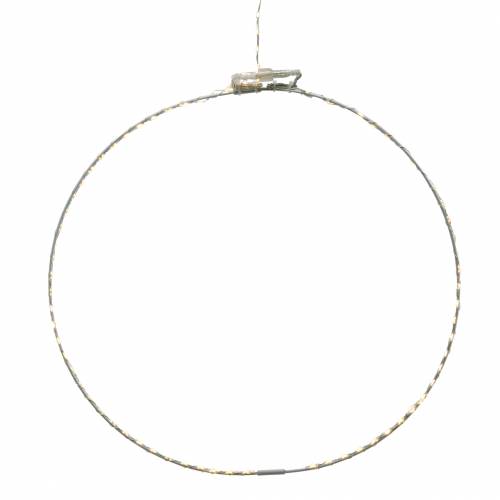 Ring med mikro-LED Ø38cm varmvit 125L vit För utsidan och insidan