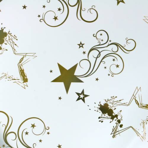 Floristik24 Rondella manschett julmotiv vitguld 60cm 50st