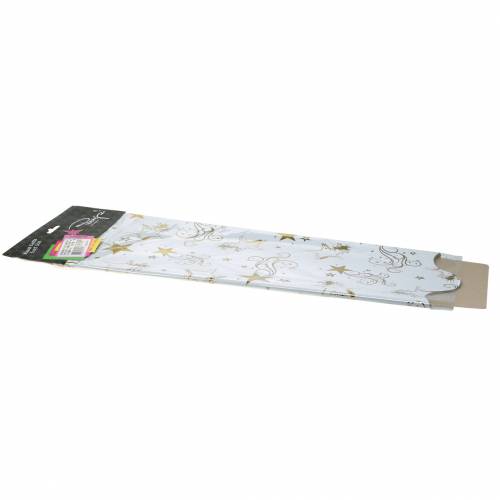 Floristik24 Rondella manschett julmotiv vitguld 60cm 50st