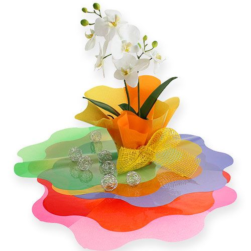 Floristik24 Blomma manschett Ø40cm röd 50st