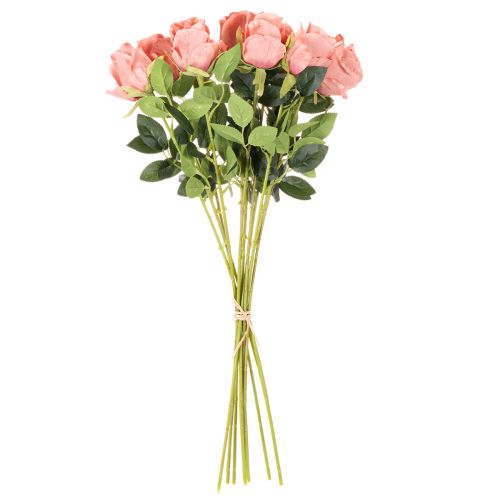 Konstgjorda rosblommor i ett knippe, lång stjälk 62 cm, 12 stycken | Floristik24.se