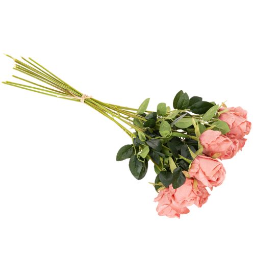 Konstgjorda rosblommor i ett knippe, lång stjälk 62 cm, 12 stycken | Floristik24.se